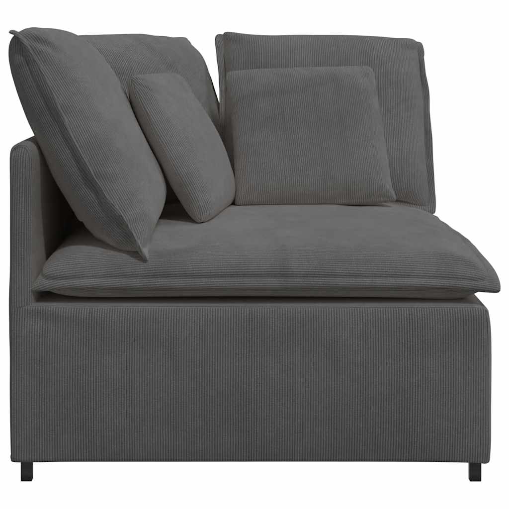 vidaXL Modul de colț pentru canapea modulară cu perne gri închis 100cm vidaXL Modul de colț pentru canapea modulară cu perne gri închis 100cm