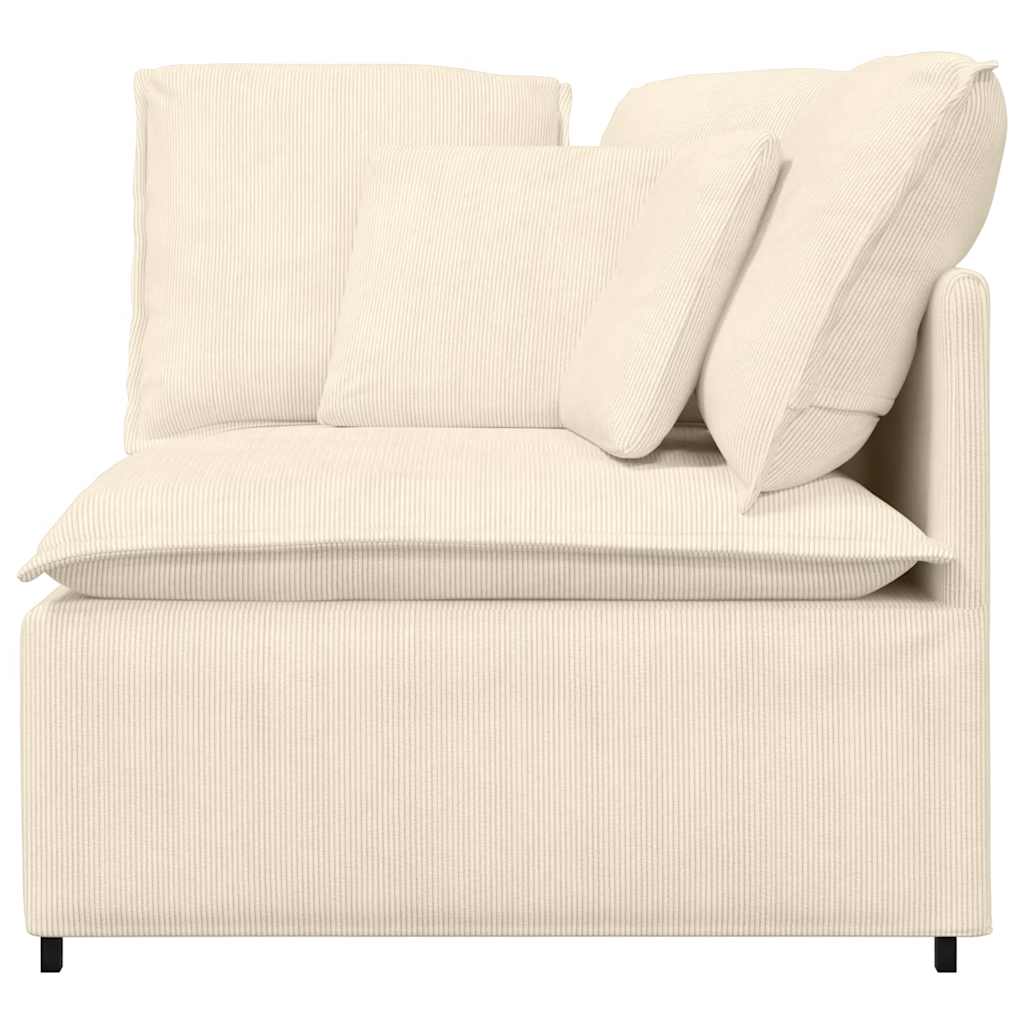 vidaXL Modul de colț pentru canapea modulară cu perne, crem, 100 cm vidaXL Modul de colț pentru canapea modulară cu perne, crem, 100 cm