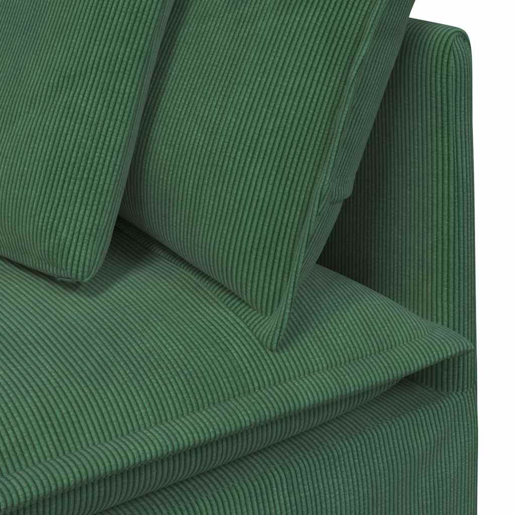 vidaXL Modul de colț pentru canapea modulară cu perne verde închis 100 cm