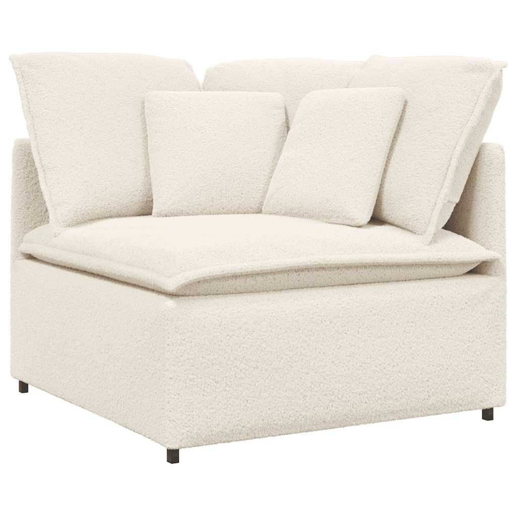 vidaXL Modul de colț pentru canapea modulară cu perne, crem, 100 cm vidaXL Modul de colț pentru canapea modulară cu perne, crem, 100 cm