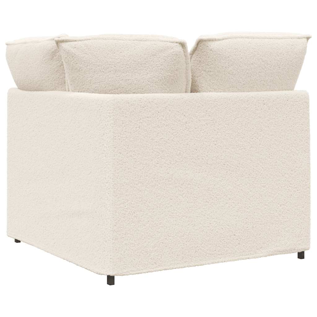 vidaXL Modul de colț pentru canapea modulară cu perne, crem, 100 cm vidaXL Modul de colț pentru canapea modulară cu perne, crem, 100 cm