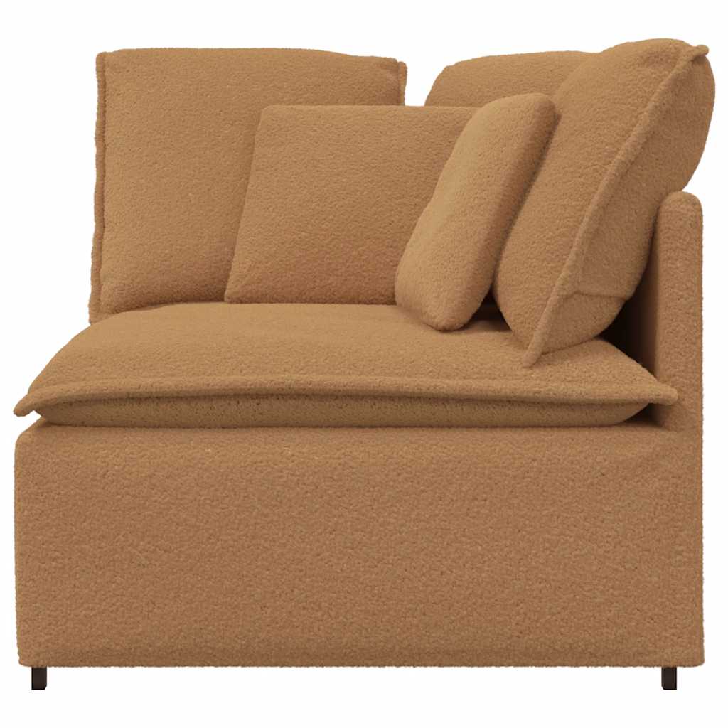 vidaXL Modul modular de colț pentru canapea cu perne, bej, 100 cm