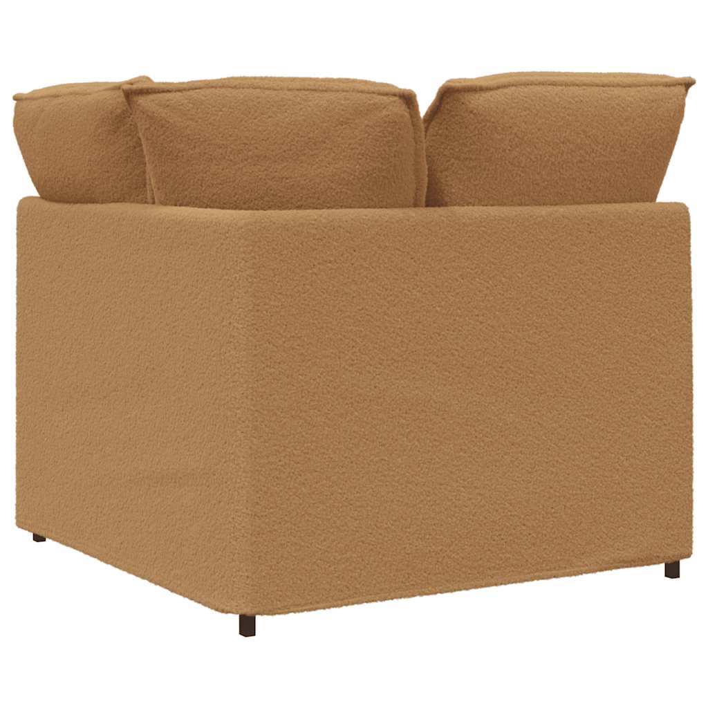 vidaXL Modul modular de colț pentru canapea cu perne, bej, 100 cm