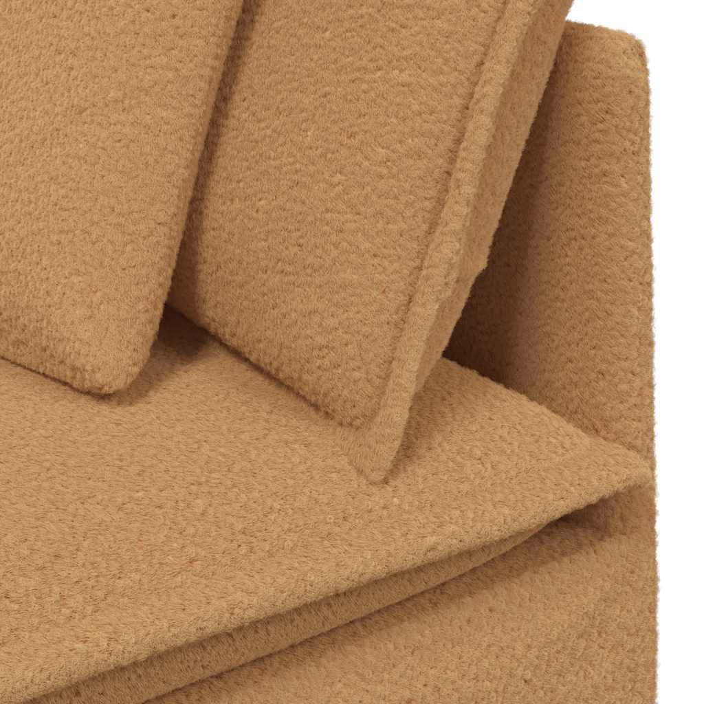 vidaXL Modul modular de colț pentru canapea cu perne, bej, 100 cm
