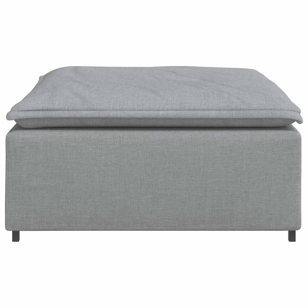 vidaXL Modul taburet modular pentru canapea, gri deschis, 100x100x48 cm