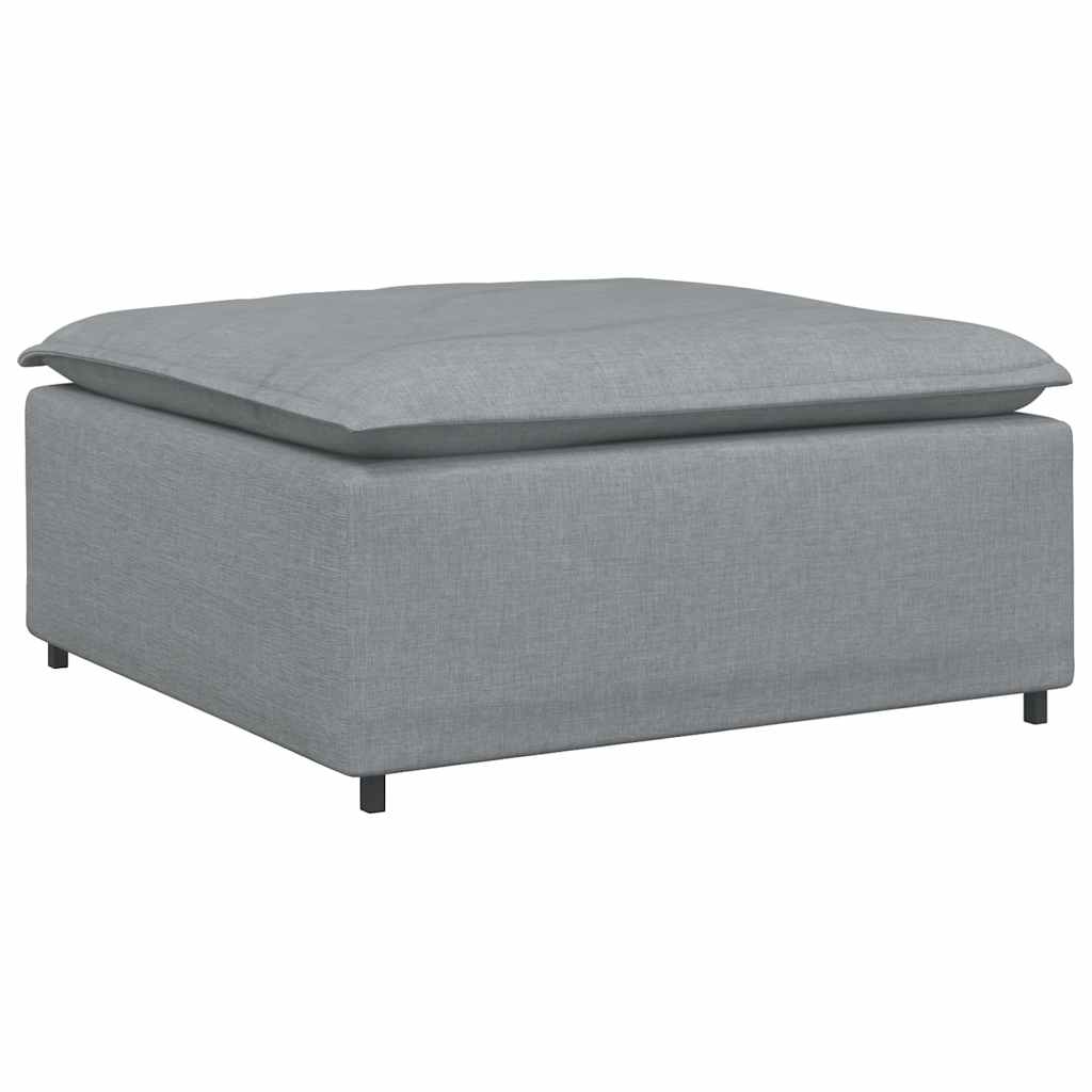 vidaXL Modul taburet modular pentru canapea, gri deschis, 100x100x48 cm