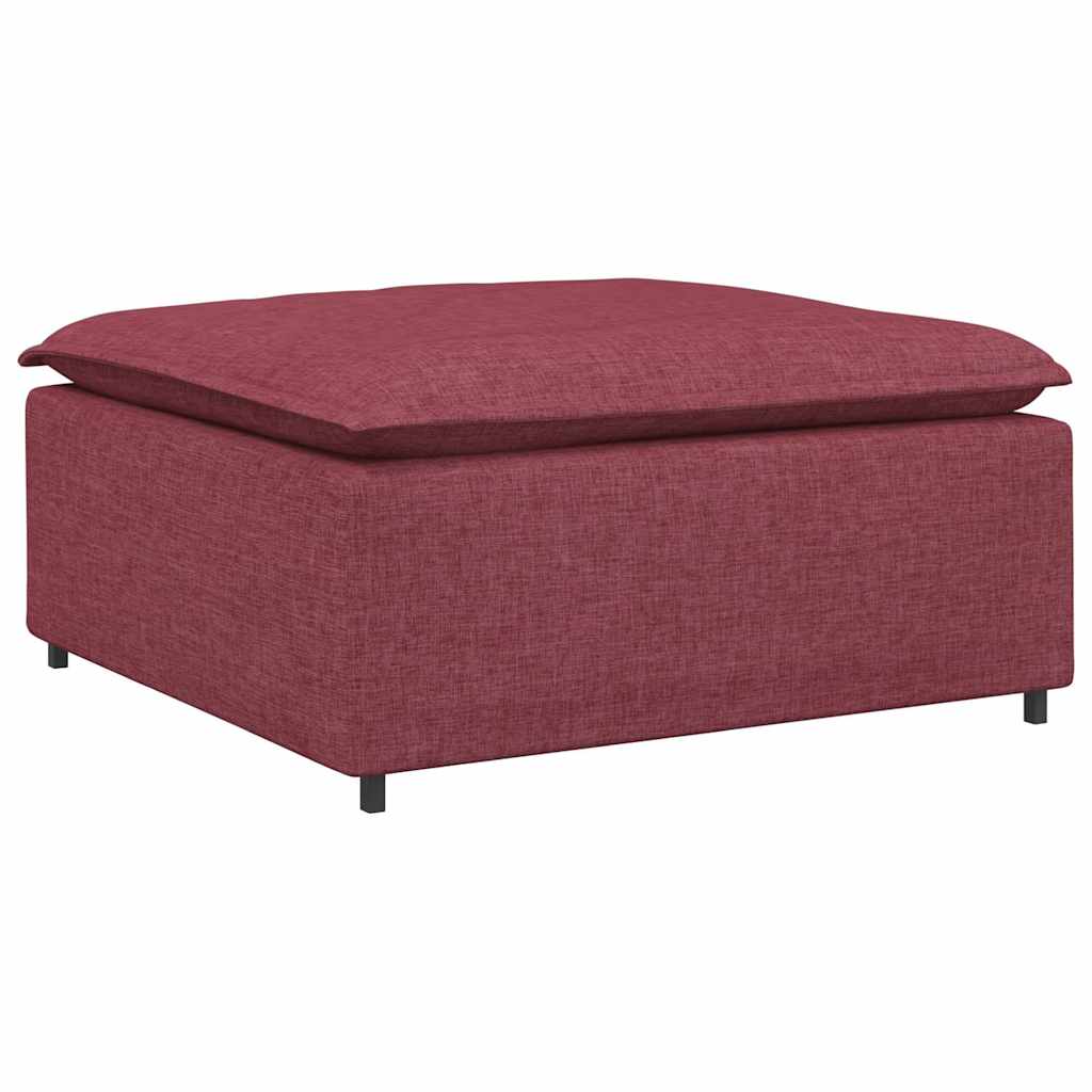 vidaXL Modul taburet modular pentru canapea, roșu vin, 100x100x48 cm