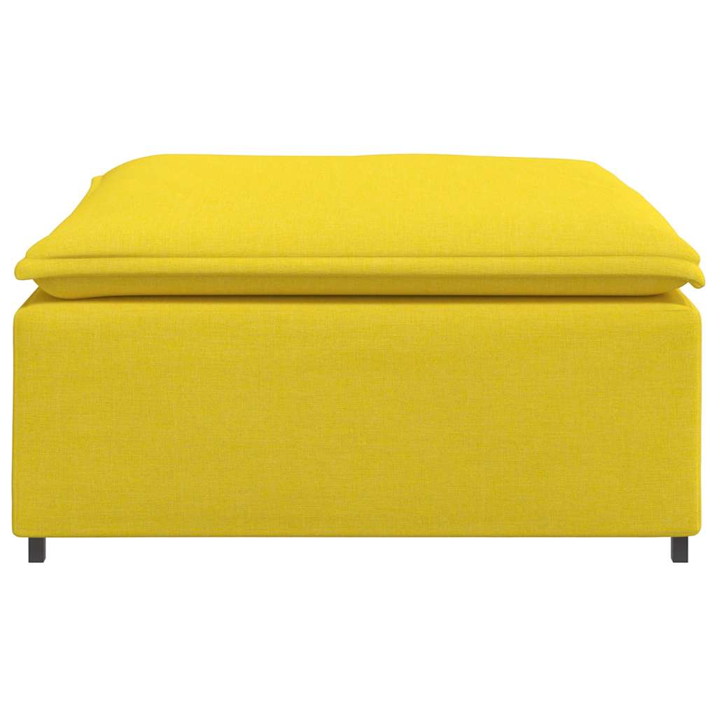 vidaXL Taburet modular pentru canapea, galben deschis, 100x100x48 cm