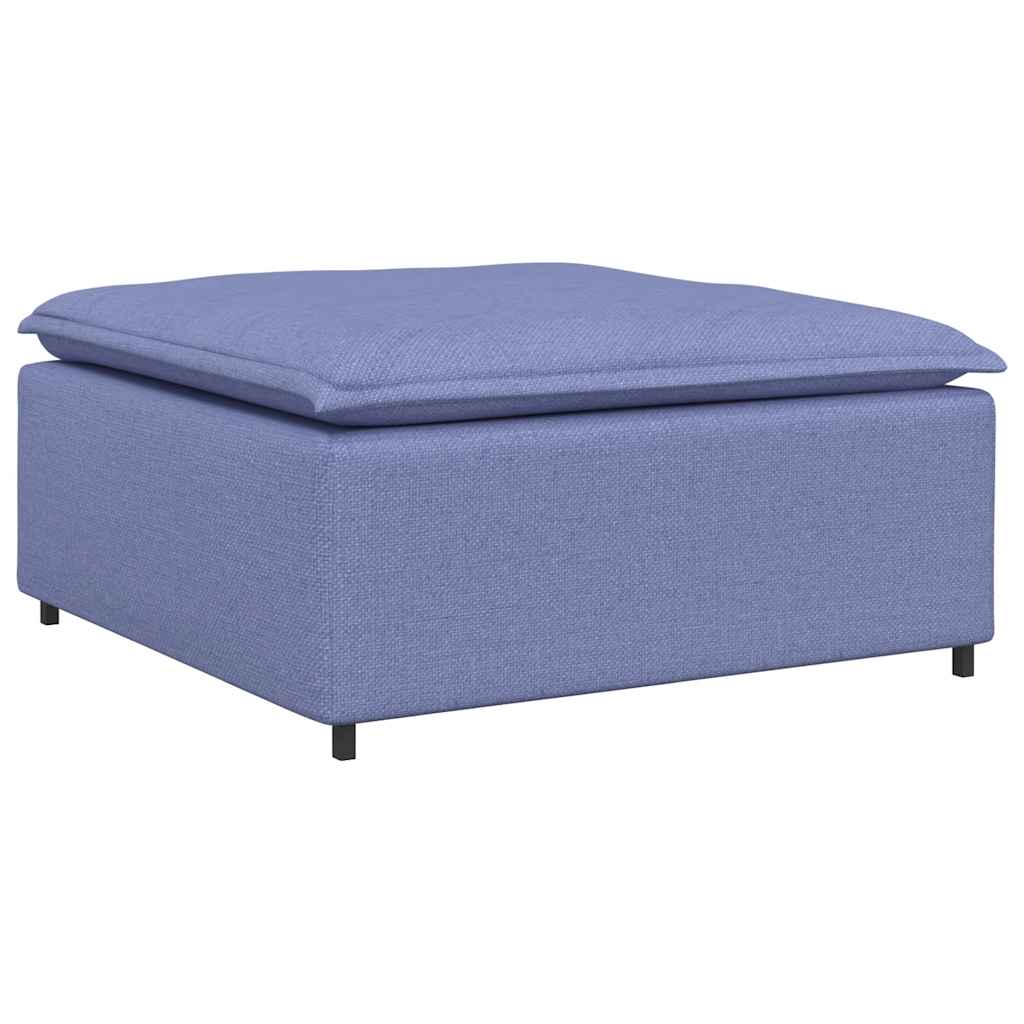 vidaXL Canapea modulară, taburet, albastru-deschis, 100x100x48 cm vidaXL Canapea modulară, taburet, albastru-deschis, 100x100x48 cm