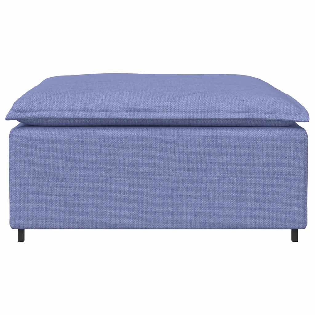 vidaXL Canapea modulară, taburet, albastru-deschis, 100x100x48 cm vidaXL Canapea modulară, taburet, albastru-deschis, 100x100x48 cm