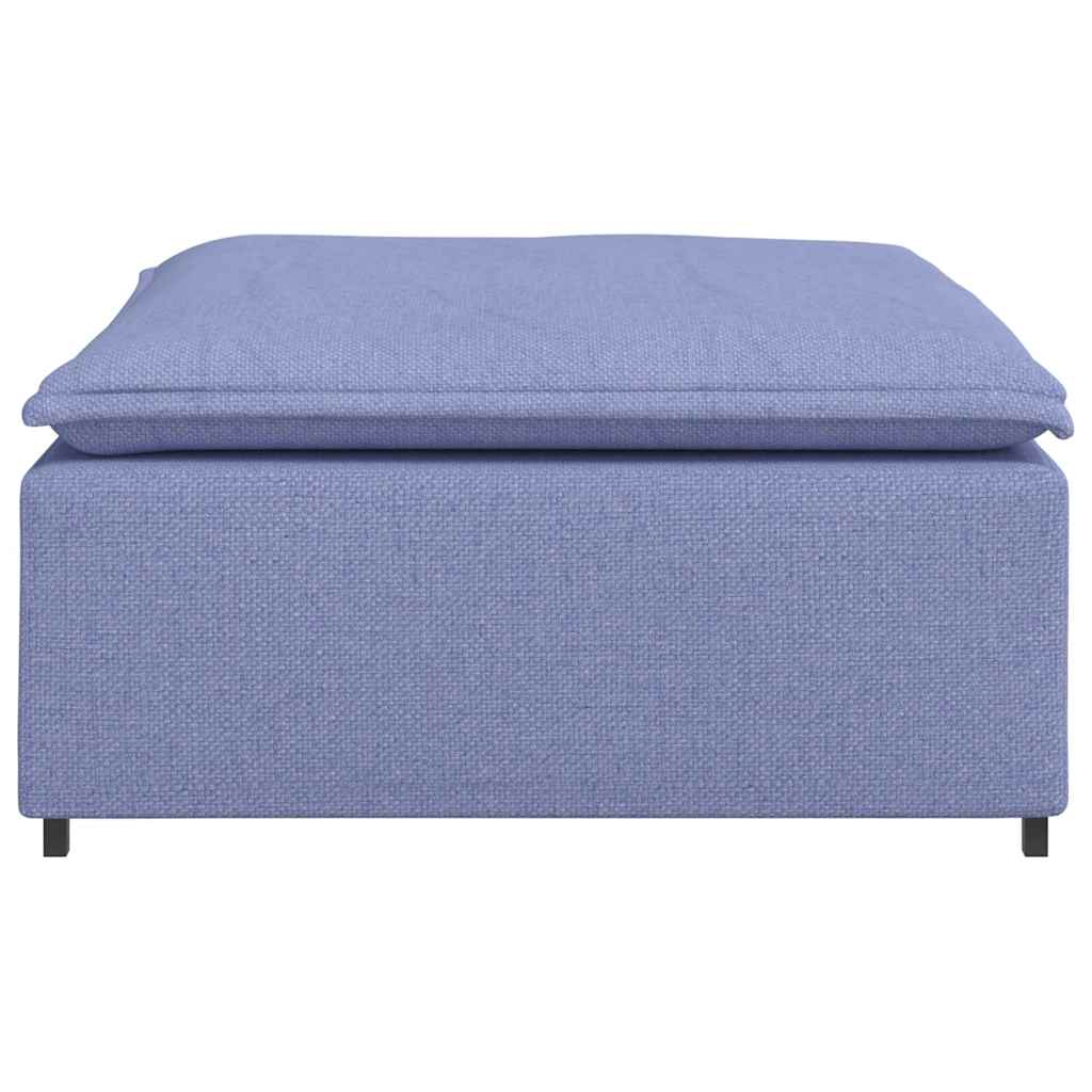vidaXL Canapea modulară, taburet, albastru-deschis, 100x100x48 cm vidaXL Canapea modulară, taburet, albastru-deschis, 100x100x48 cm