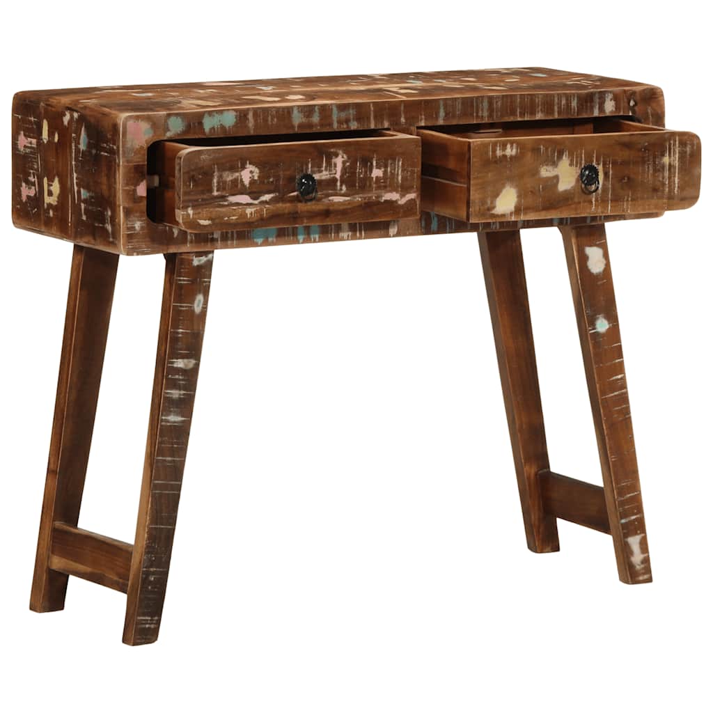 vidaXL Masă consolă, 90x32x75 cm, lemn masiv recuperat vidaXL Masă consolă, 90x32x75 cm, lemn masiv recuperat