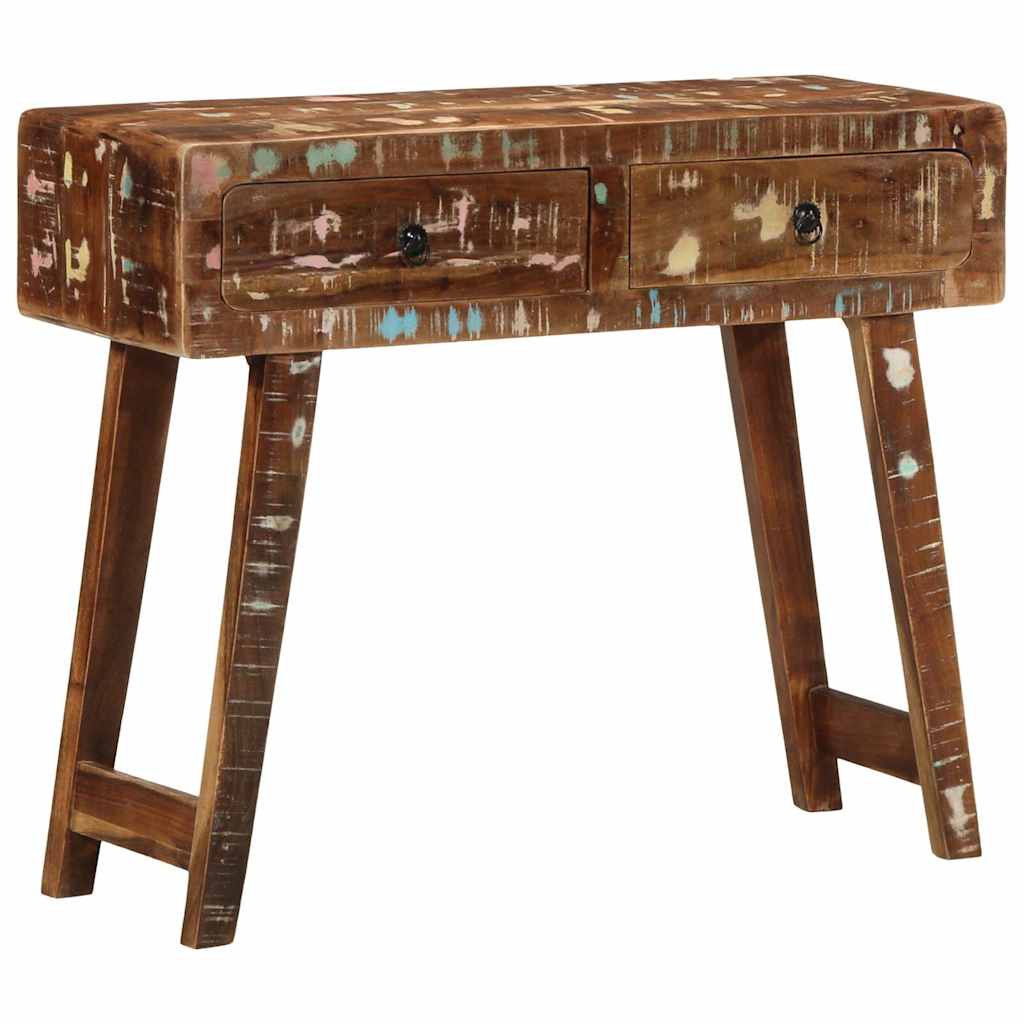 vidaXL Masă consolă, 90x32x75 cm, lemn masiv recuperat vidaXL Masă consolă, 90x32x75 cm, lemn masiv recuperat