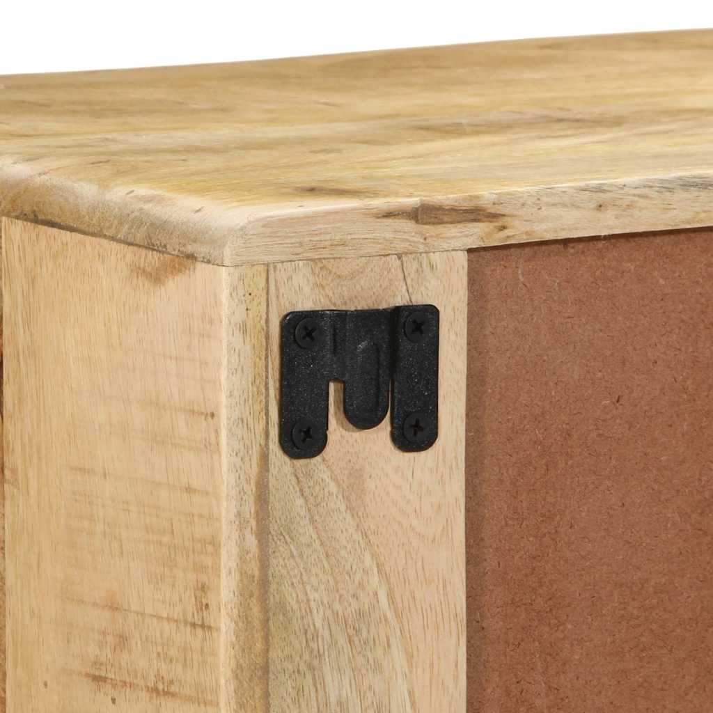vidaXL Dulap TV montat pe perete 100x32x25 cm lemn masiv Mango brut