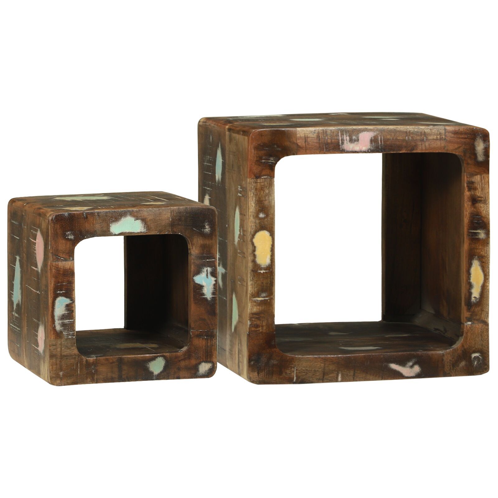 vidaXL Unitate TV 36x36x30 cm din lemn masiv reciclat vidaXL Unitate TV 36x36x30 cm din lemn masiv reciclat
