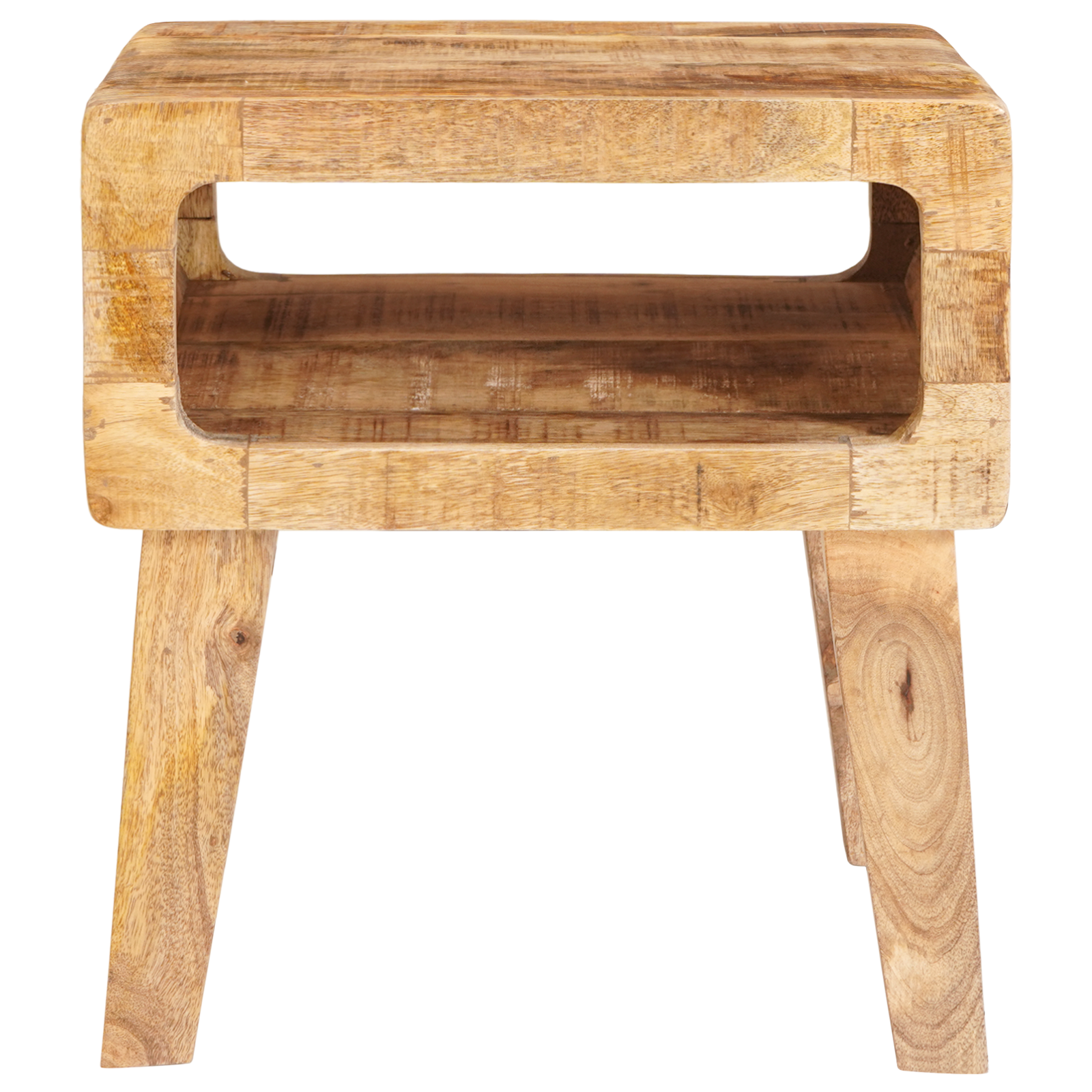 vidaXL Masă laterală cu raft Maro 40 x 32 x 46 cm Lemn de mango solid