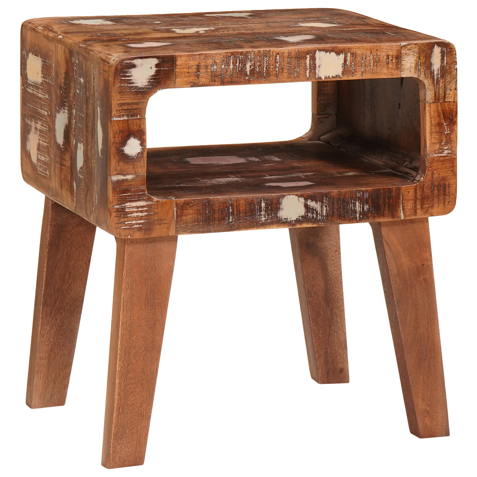 vidaXL Mese de capăt Multicolour 40 x 32 x 46 cm Lemn masiv reciclat