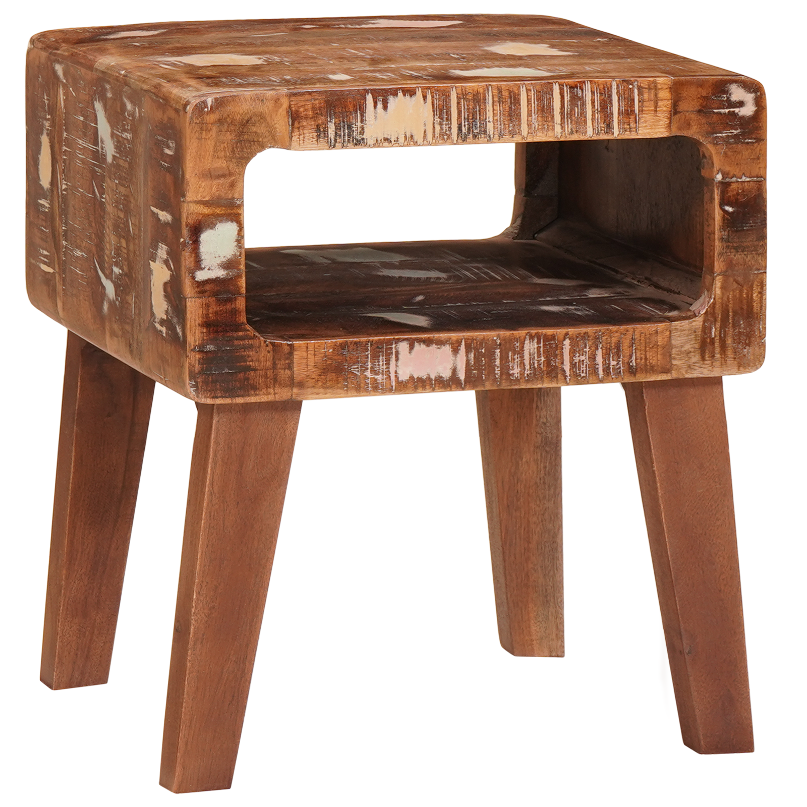 vidaXL Mese de capăt Multicolour 40 x 32 x 46 cm Lemn masiv reciclat