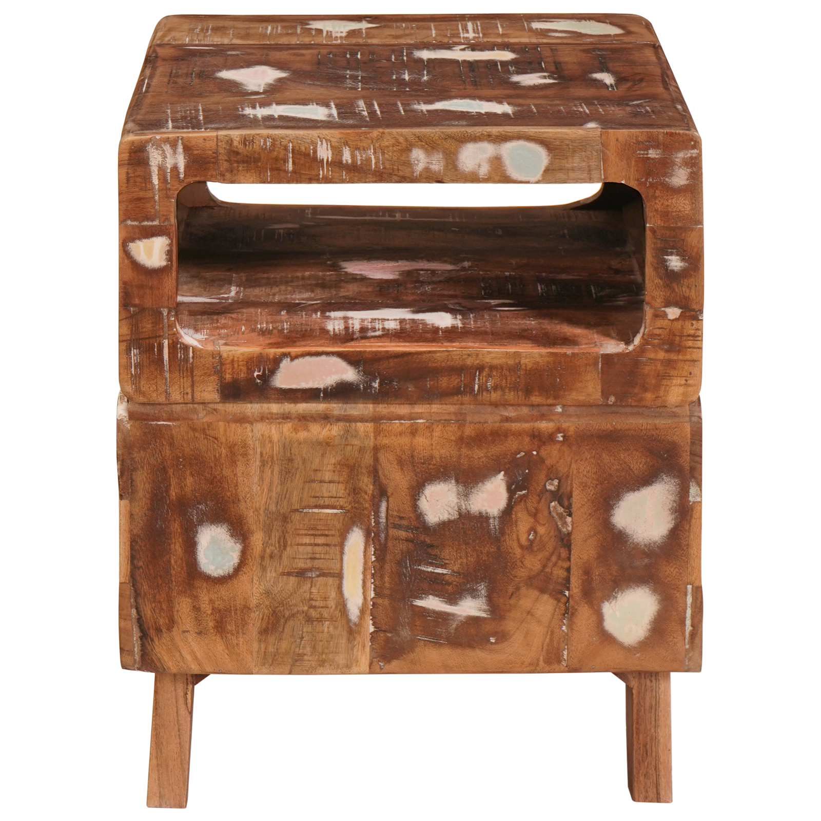 vidaXL Mese de capăt Multicolour 40 x 40 x 49 cm Lemn masiv reciclat