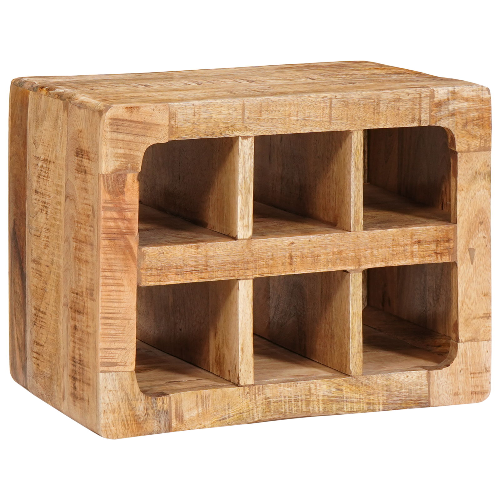 vidaXL Raft pentru vin Maro 44 x 30 x 35 cm Lemn de mango solid vidaXL Raft pentru vin Maro 44 x 30 x 35 cm Lemn de mango solid