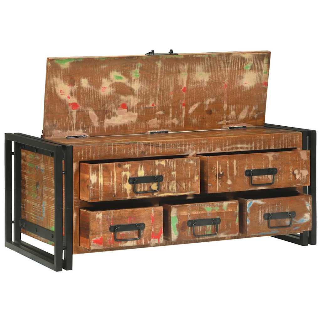 vidaXL Masă de cafea Multicolour 90 x 50 x 38 cm Lemn recuperat masiv