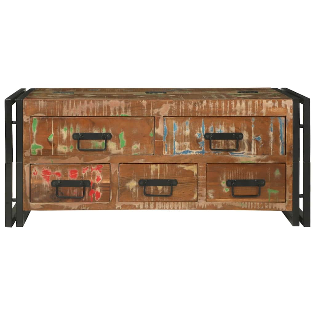 vidaXL Masă de cafea Multicolour 90 x 50 x 38 cm Lemn recuperat masiv