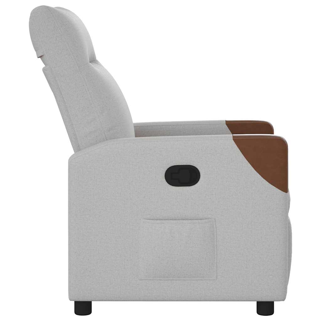 vidaXL Scaun extensibil din stofă gri nor
