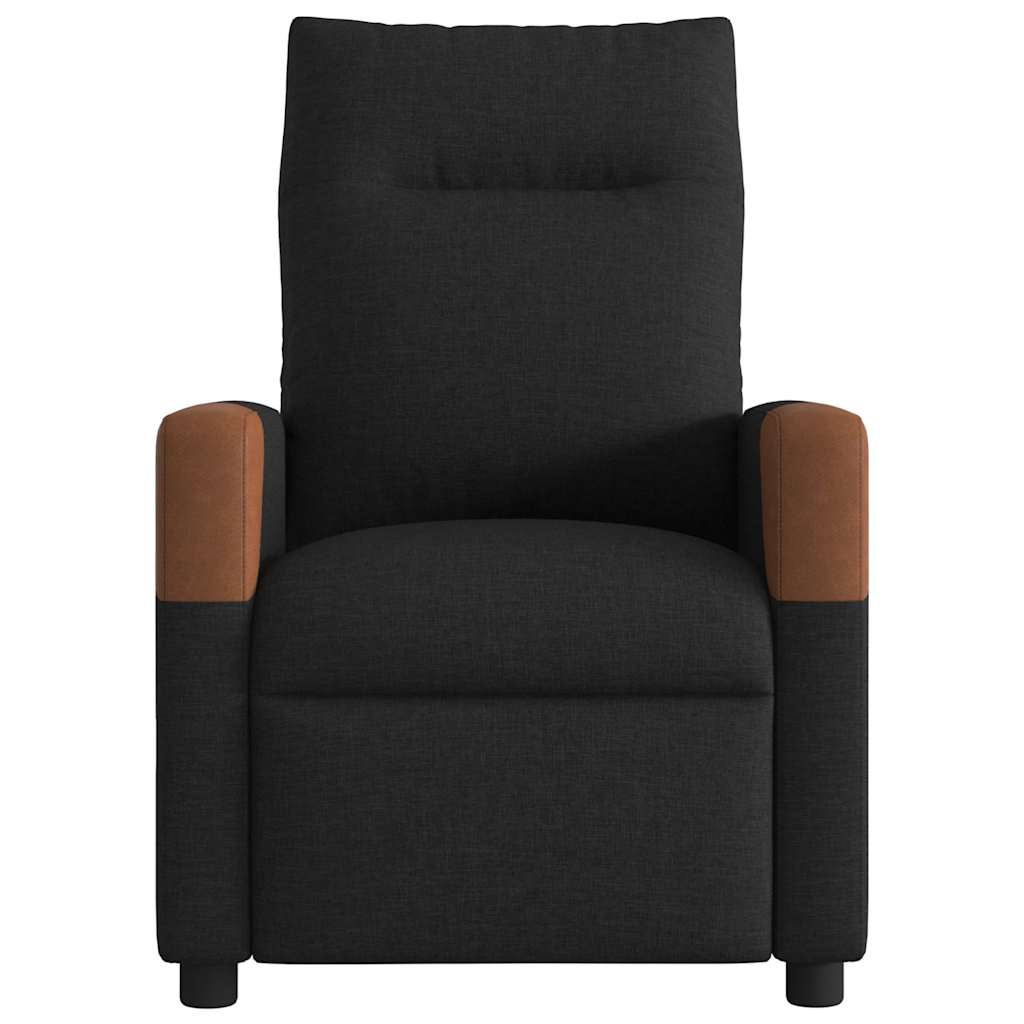 vidaXL Fotoliu de masaj rabatabil, negru, material textil