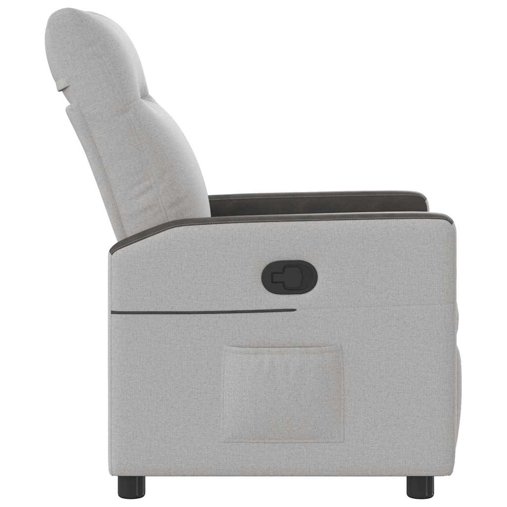 vidaXL Scaun extensibil din stofă gri nor