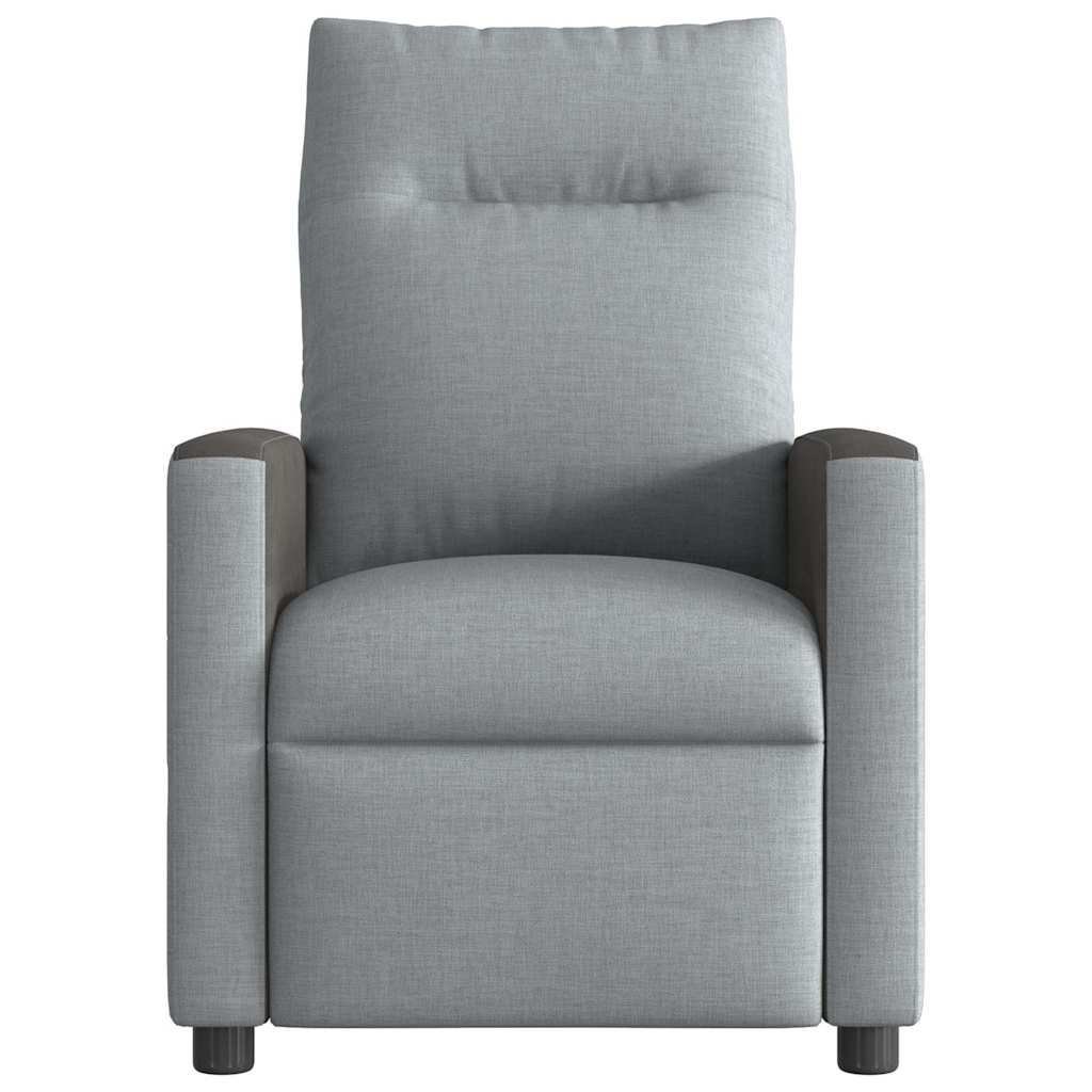 vidaXL Fotoliu rabatabil, gri deschis, material textil