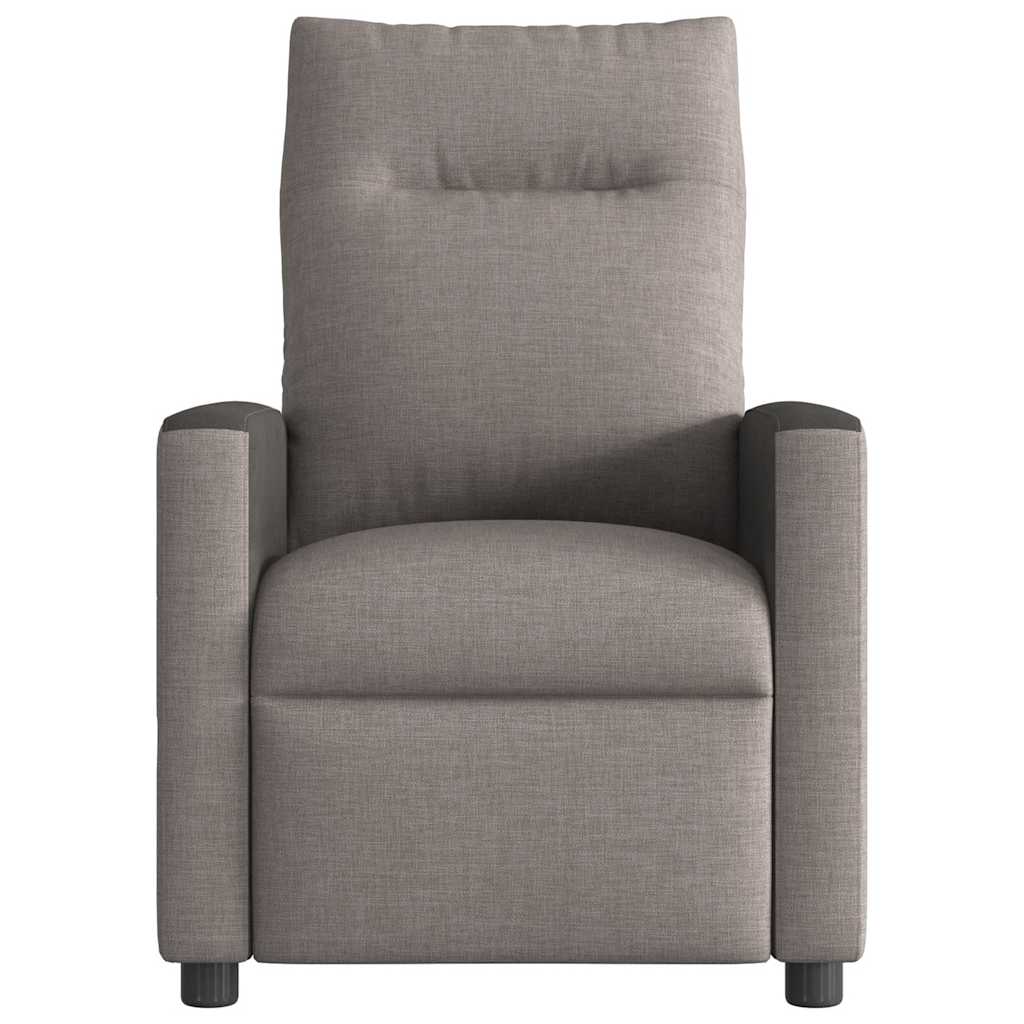 vidaXL Fotoliu rabatabil, gri taupe, material textil