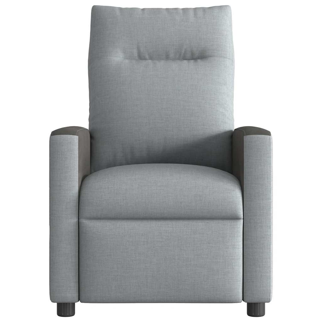 vidaXL Fotoliu de masaj rabatabil, gri deschis, textil