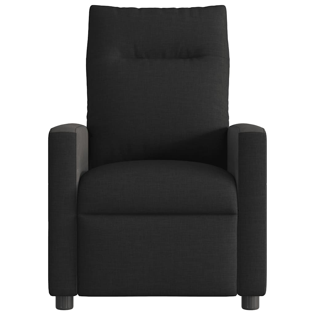 vidaXL Fotoliu de masaj rabatabil, negru, material textil vidaXL Fotoliu de masaj rabatabil, negru, material textil