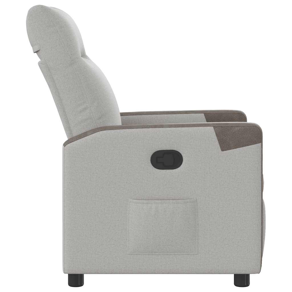 vidaXL Scaun extensibil din stofă gri nor