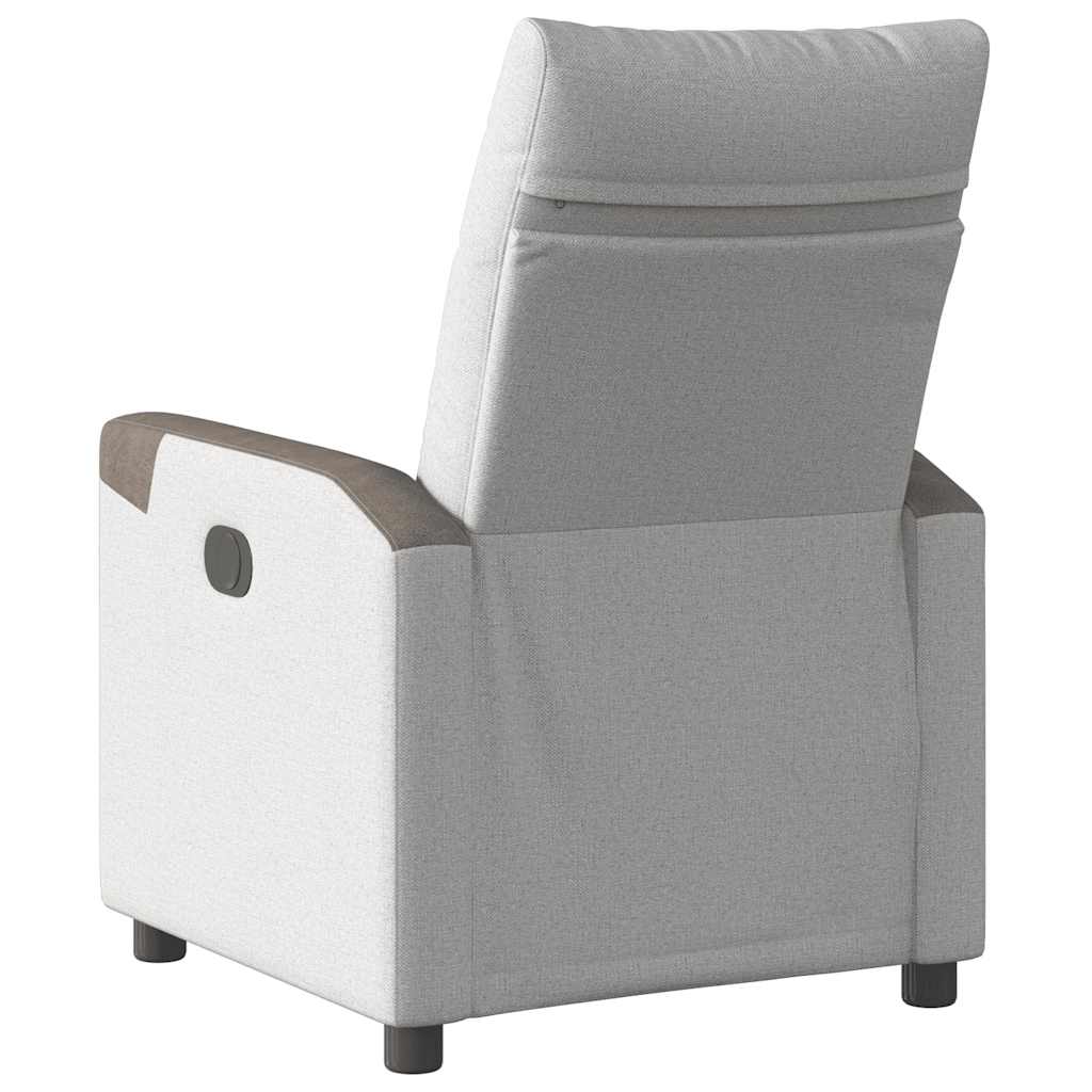 vidaXL Scaun extensibil din stofă gri nor