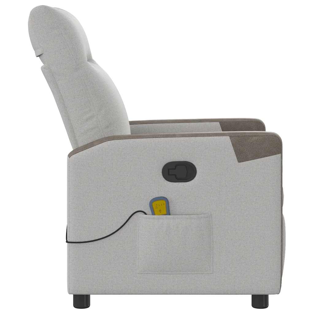 vidaXL Scaun de masaj cu țesătură gri nor vidaXL Scaun de masaj cu țesătură gri nor