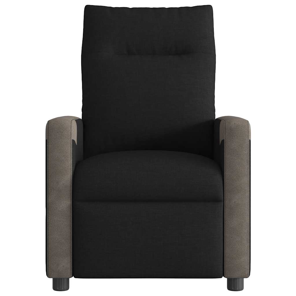 vidaXL Fotoliu de masaj rabatabil, negru, material textil