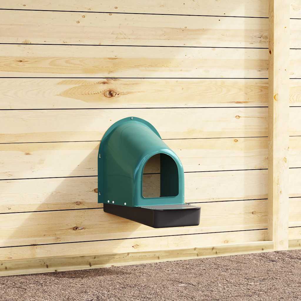 vidaXL Cuiburi pentru găini, montate pe perete, 4 buc., verde închis, plastic vidaXL Cuiburi pentru găini, montate pe perete, 4 buc., verde închis, plastic