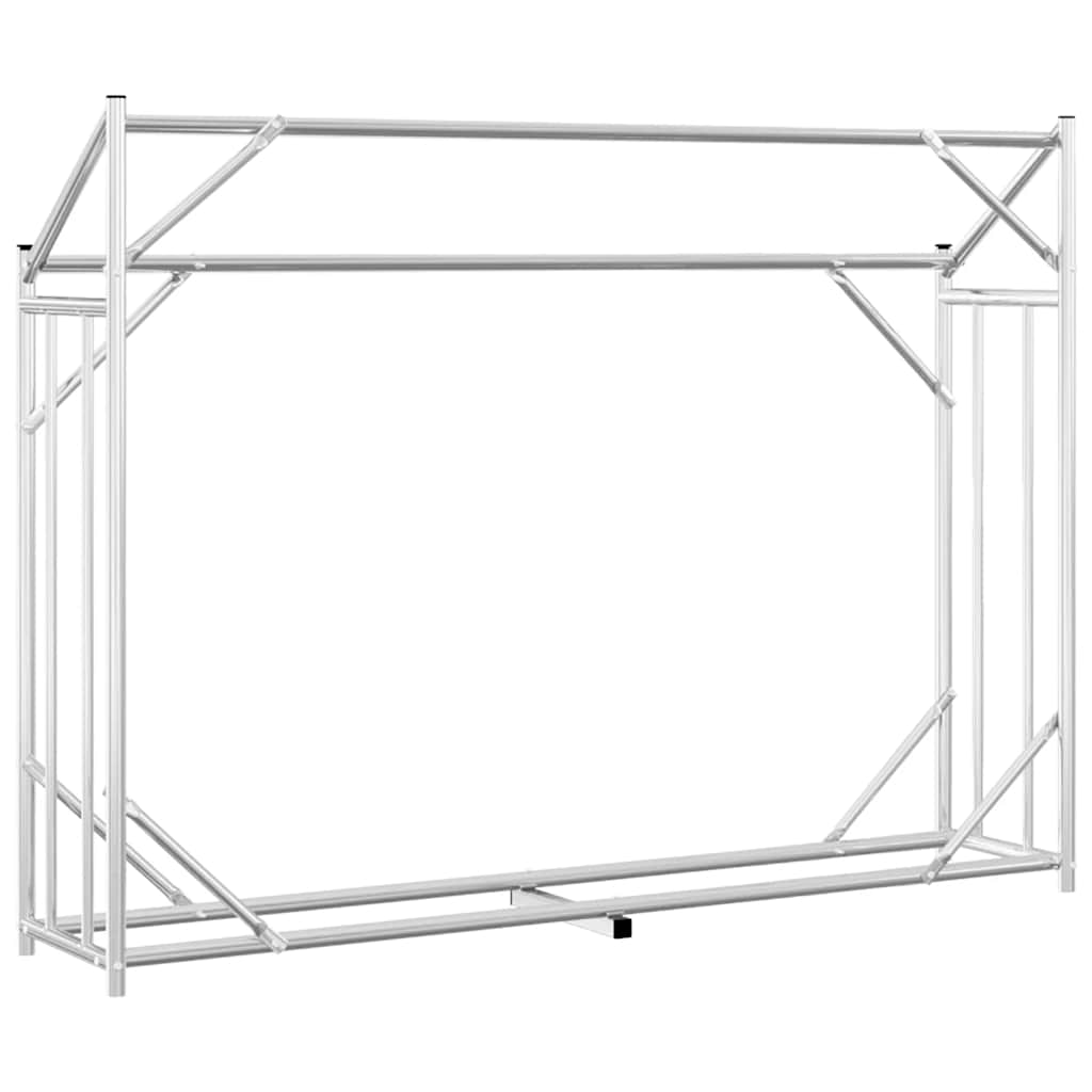 vidaxL Raft pentru lemn de foc cu capac de ploaie otel galvanizat vidaxL Raft pentru lemn de foc cu capac de ploaie otel galvanizat