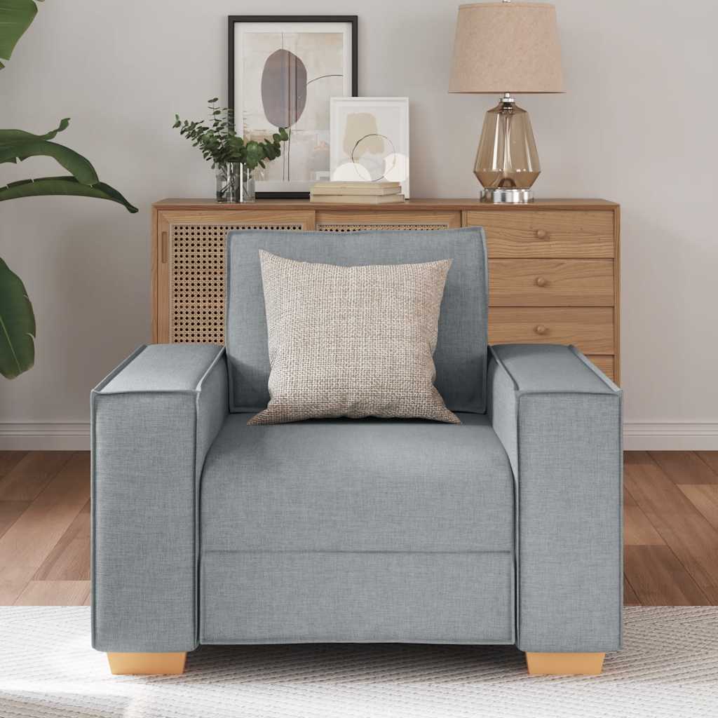 vidaXL Canapea fotoliu gri deschis, 60 cm, material textil vidaXL Canapea fotoliu gri deschis, 60 cm, material textil