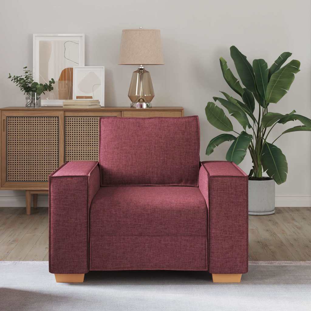 vidaXL Fotoliu canapea roșu vin, 60 cm, material textil