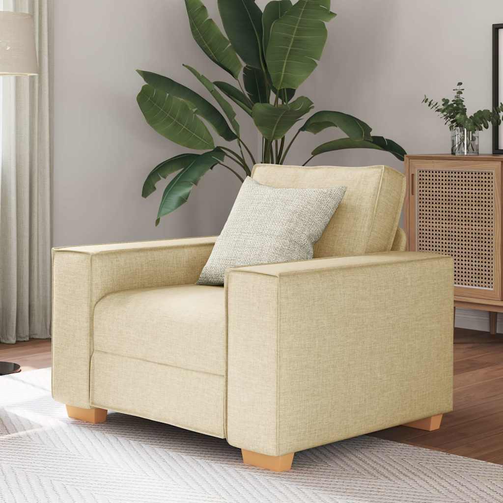 vidaXL Canapea fotoliu crem 60 cm material textil vidaXL Canapea fotoliu crem 60 cm material textil