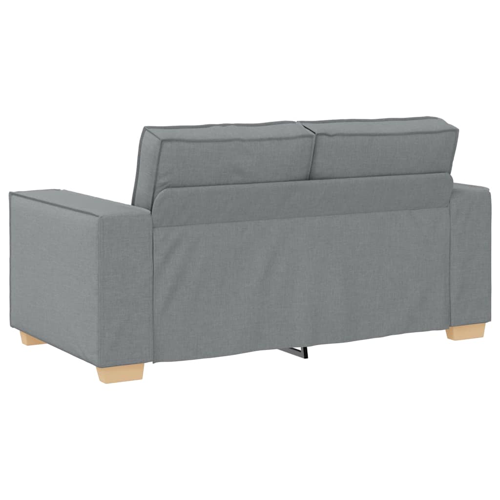 vidaXL Canapea cu 2 locuri, gri deschis, 120 cm, material textil