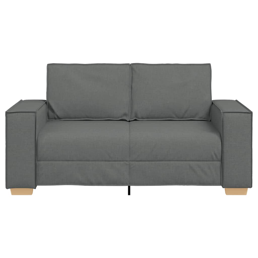 vidaXL Canapea cu 2 locuri, gri închis, 120 cm, material textil