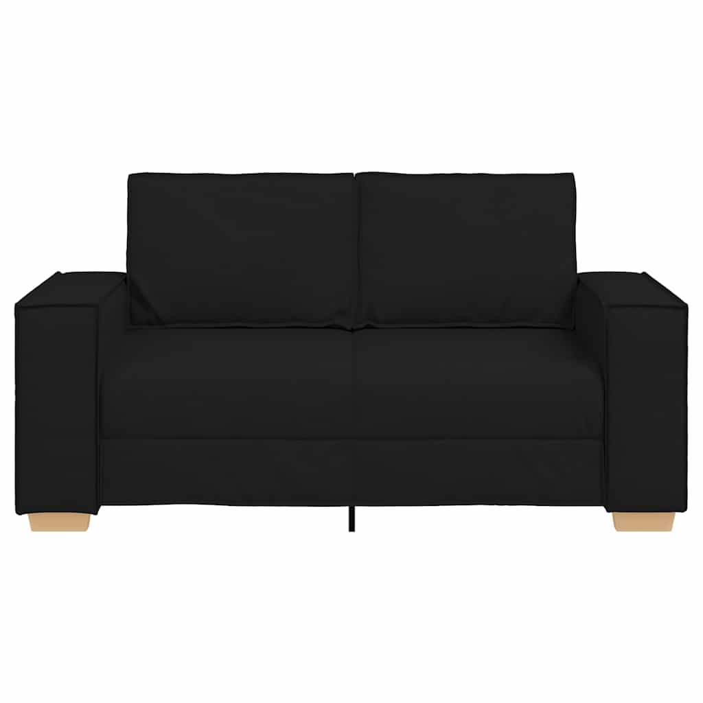 vidaXL Canapea cu 2 locuri, neagră, 120 cm, material textil vidaXL Canapea cu 2 locuri, neagră, 120 cm, material textil