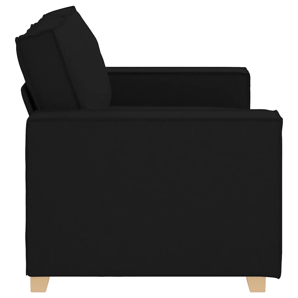 vidaXL Canapea cu 2 locuri, neagră, 120 cm, material textil vidaXL Canapea cu 2 locuri, neagră, 120 cm, material textil