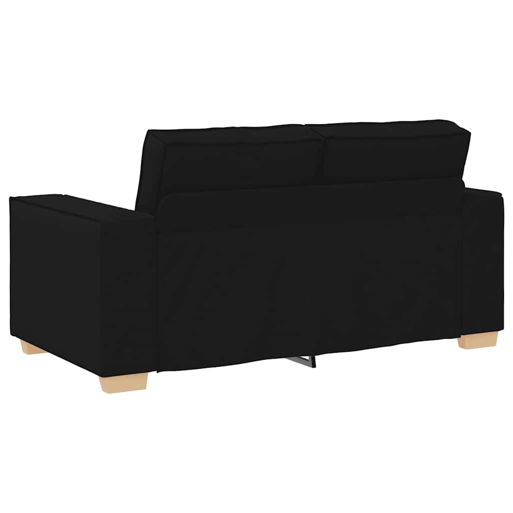 vidaXL Canapea cu 2 locuri, neagră, 120 cm, material textil vidaXL Canapea cu 2 locuri, neagră, 120 cm, material textil
