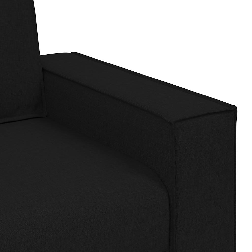 vidaXL Canapea cu 2 locuri, neagră, 120 cm, material textil vidaXL Canapea cu 2 locuri, neagră, 120 cm, material textil