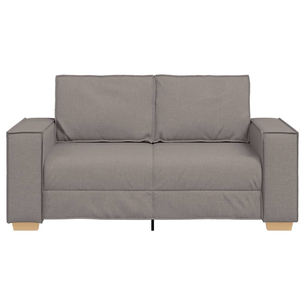 vidaXL Canapea cu 2 locuri, gri taupe, 120 cm, material textil