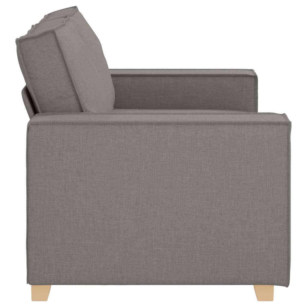 vidaXL Canapea cu 2 locuri, gri taupe, 120 cm, material textil